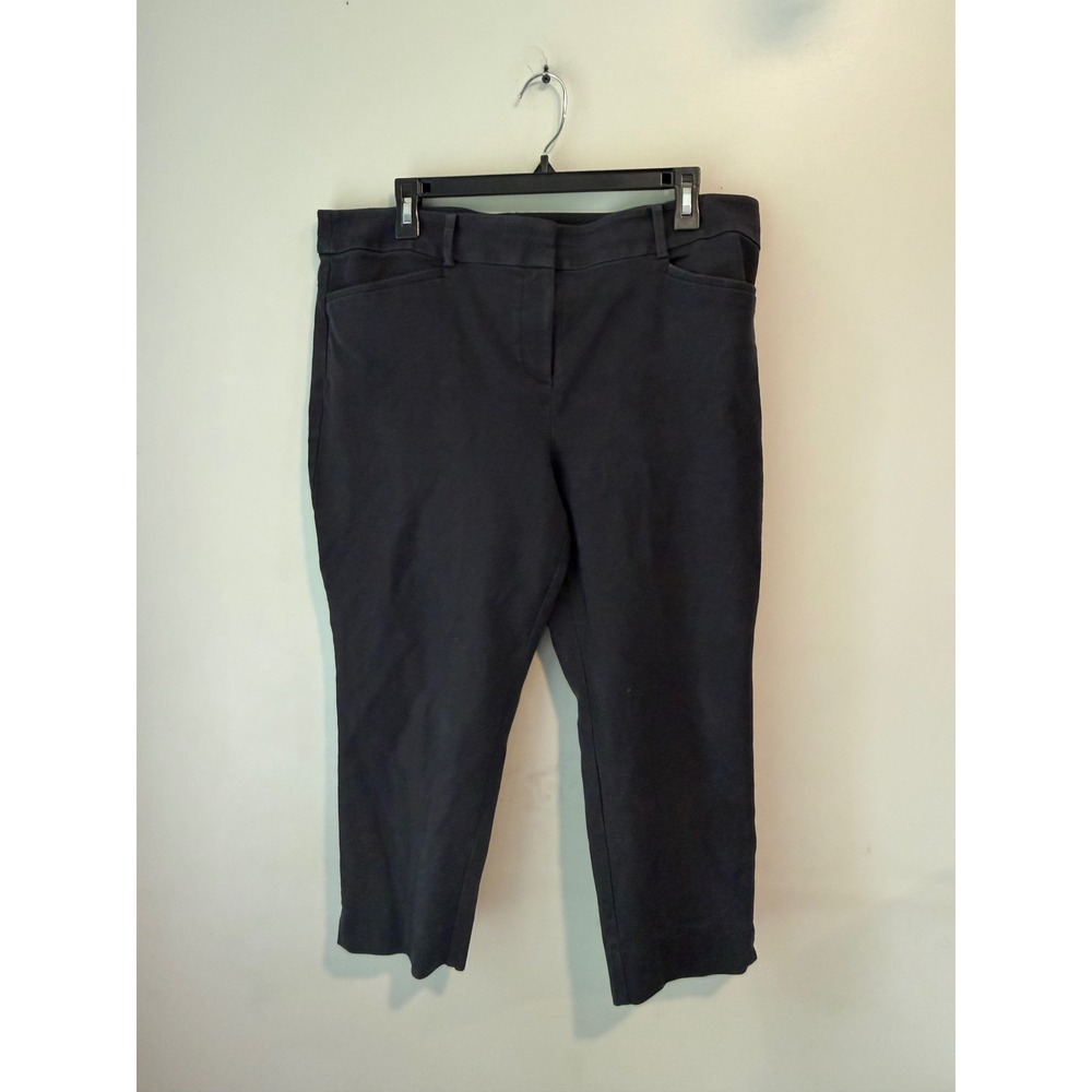Loft Curvy Fit Black Cropped Trousers Dress Pants Womens‎ 14P Petite